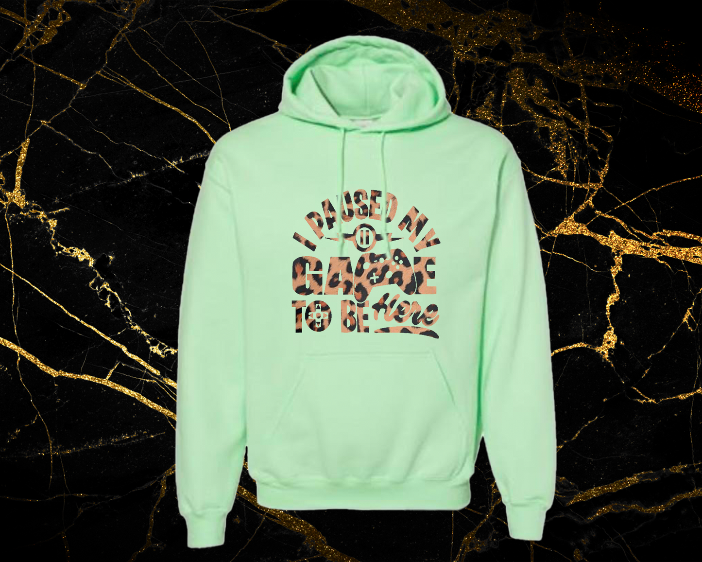 leopard 1_mint green