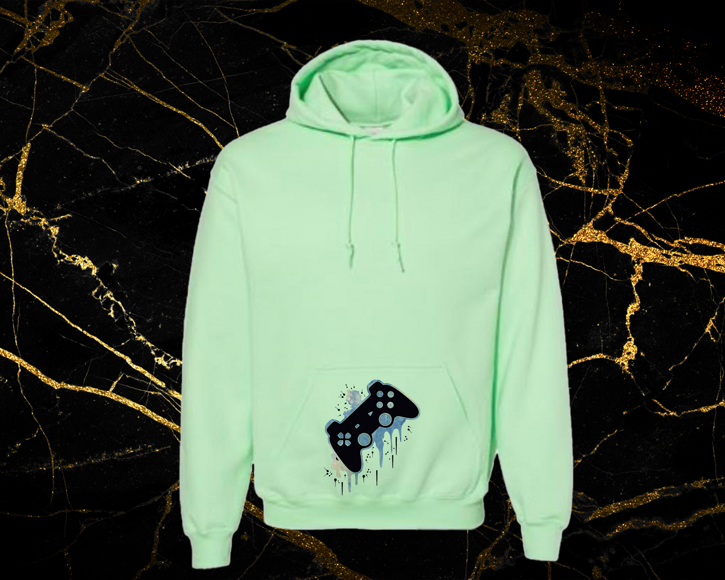 blue galaxy_mint green