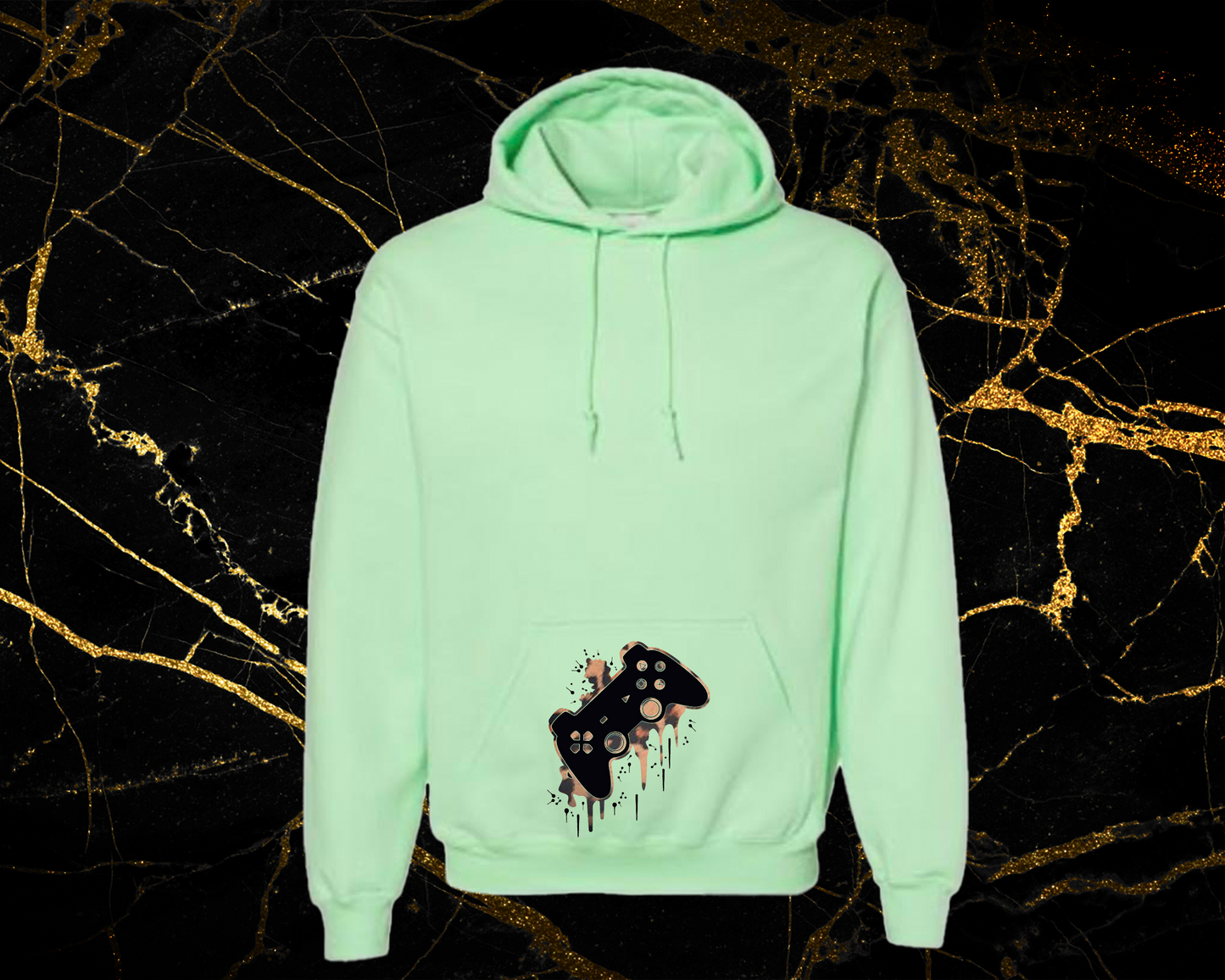 leopard 1_mint green