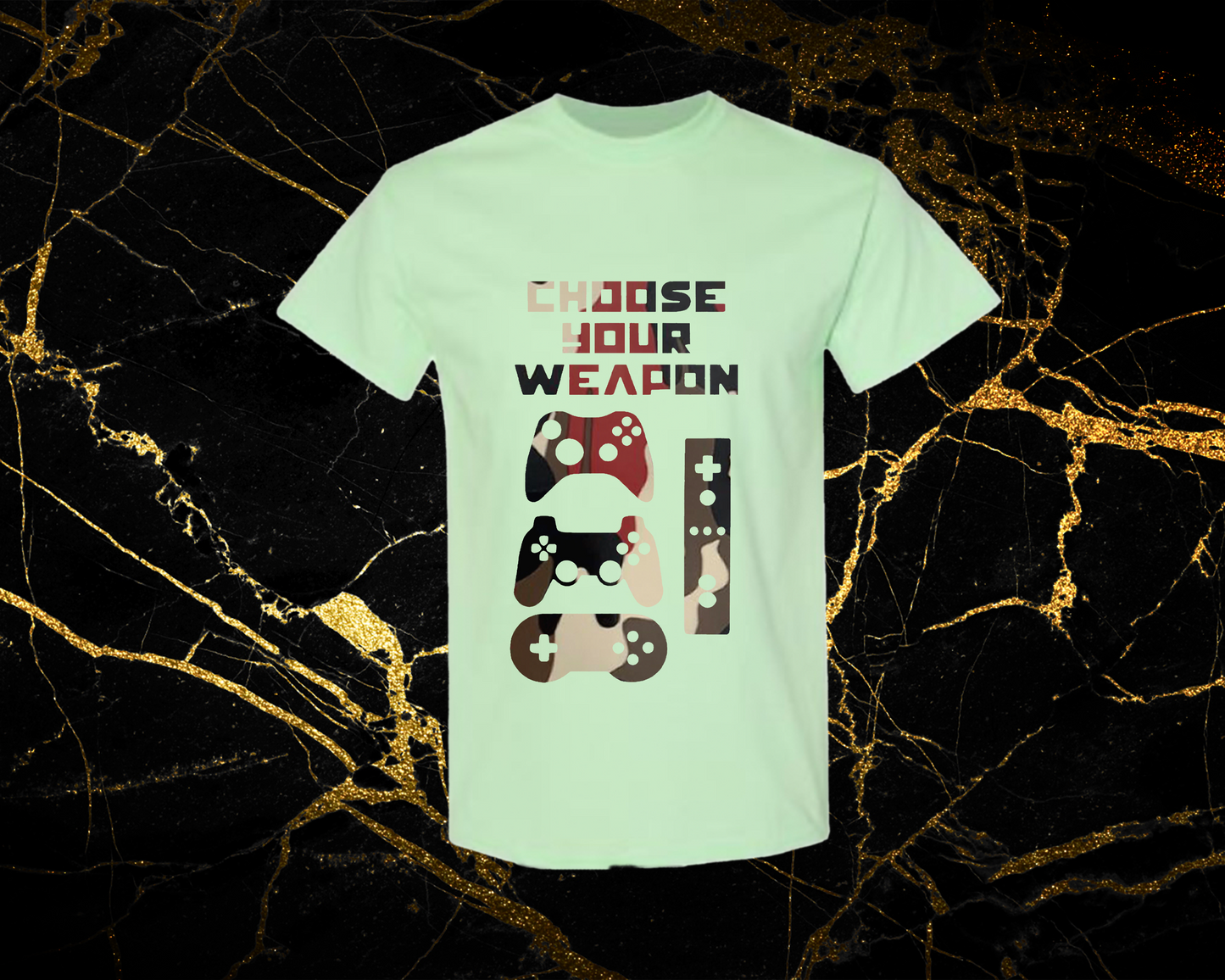 brown camo_mint green