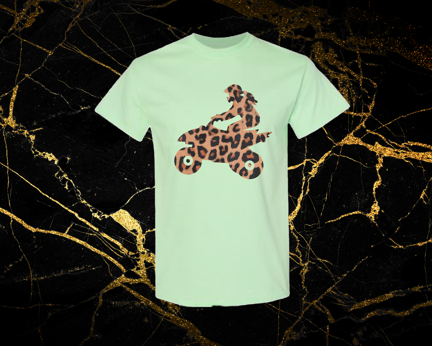 leopard 1_mint green