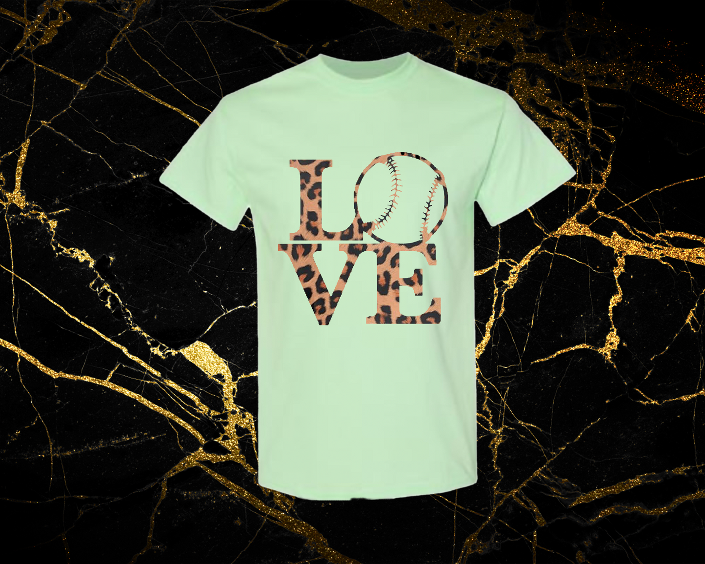 leopard 1_mint green