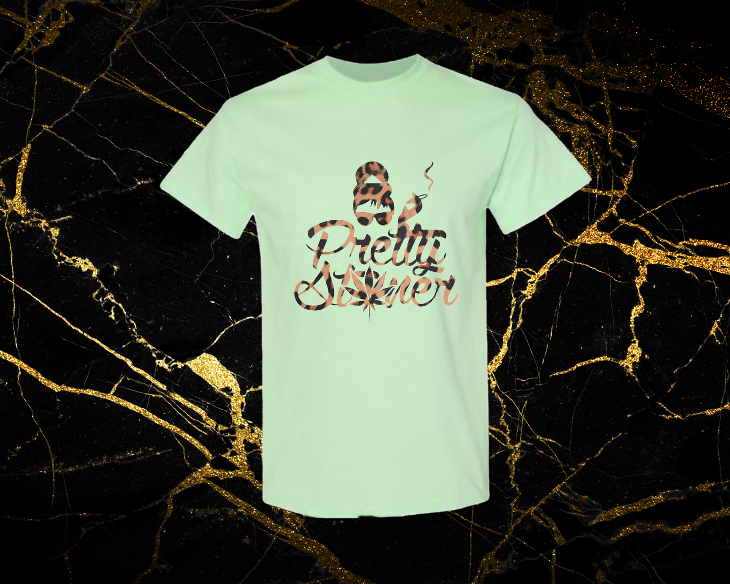 leopard 1_mint green