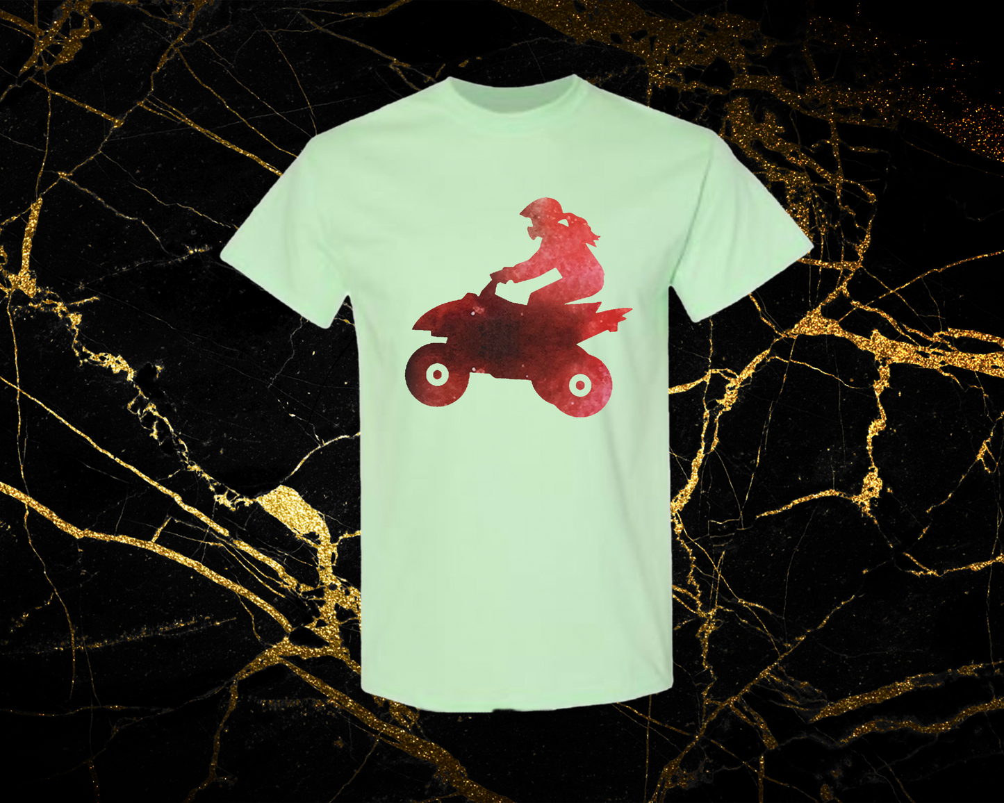 red galaxy_mint green