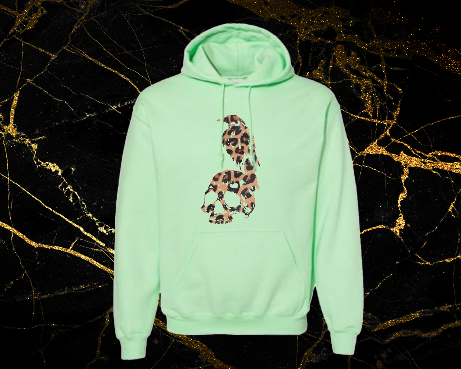 leopard 1_mint green