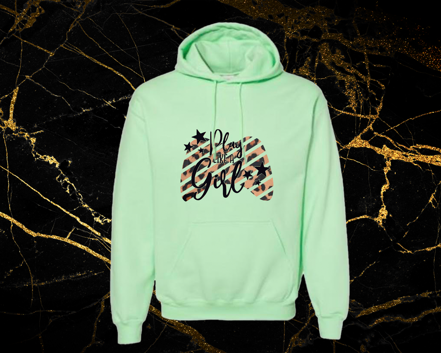 leopard 1_mint green