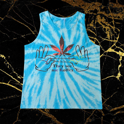 leafs 4_blue tie dye