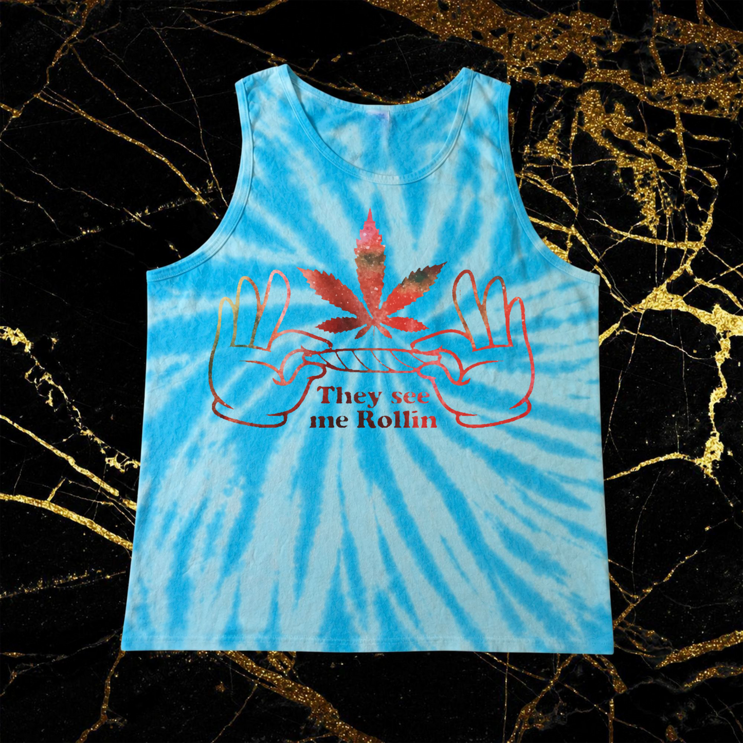 red galaxy_blue tie dye