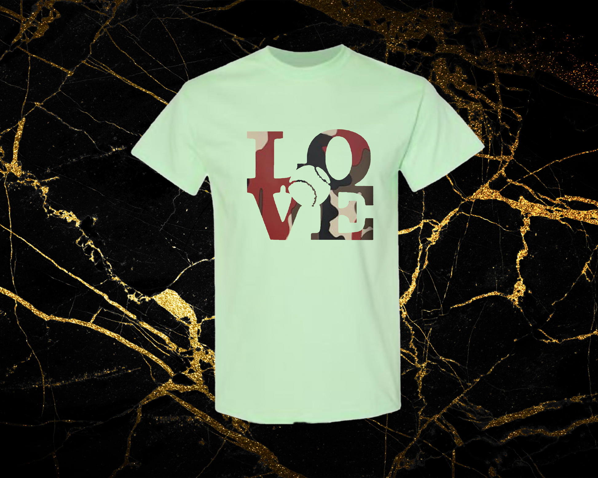 brown camo_mint green