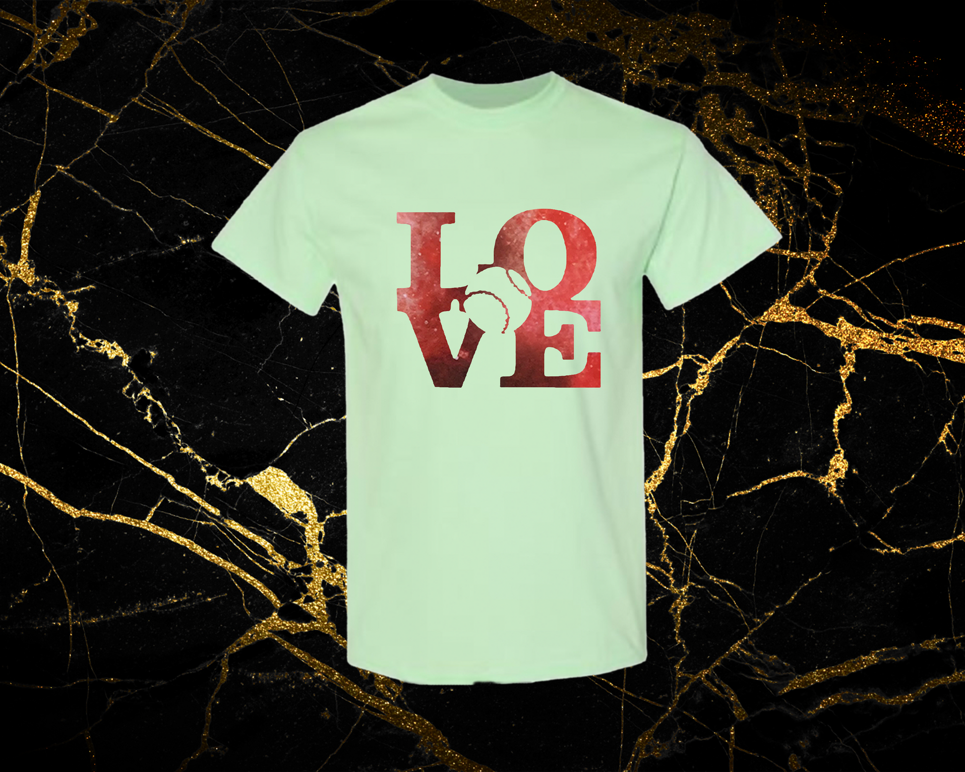red galaxy_mint green